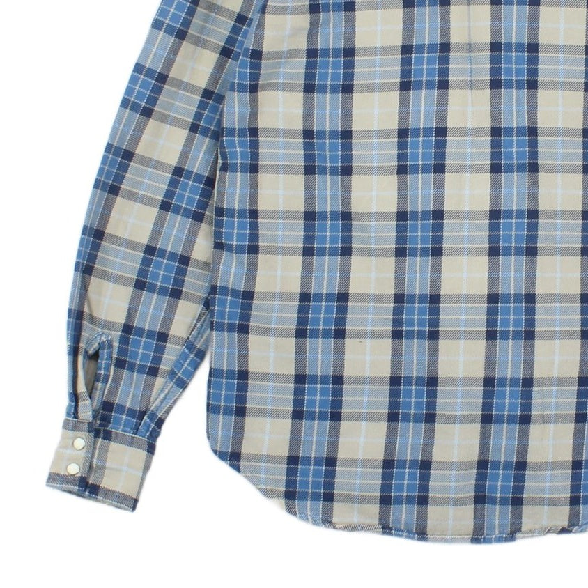 Mens Plaid Shirt Snap Button Up