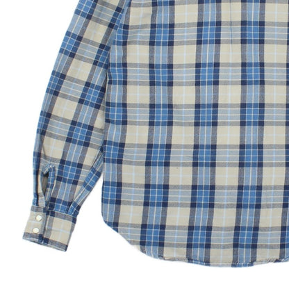 Mens Plaid Shirt Snap Button Up