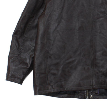 Mens Leather Jacket Full Zip Utility