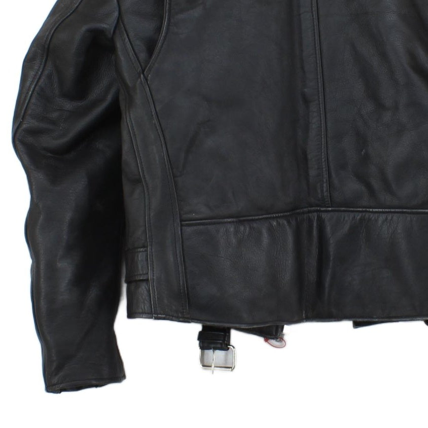 Mens Leather Biker Jacket Studded