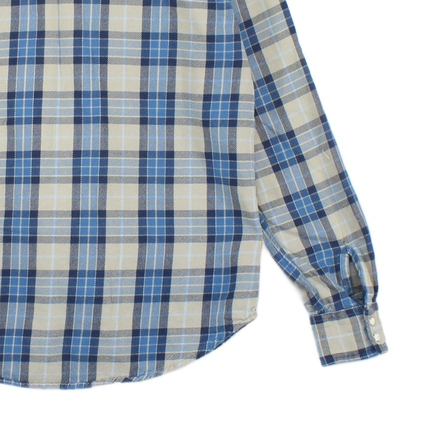 Mens Plaid Shirt Snap Button Up