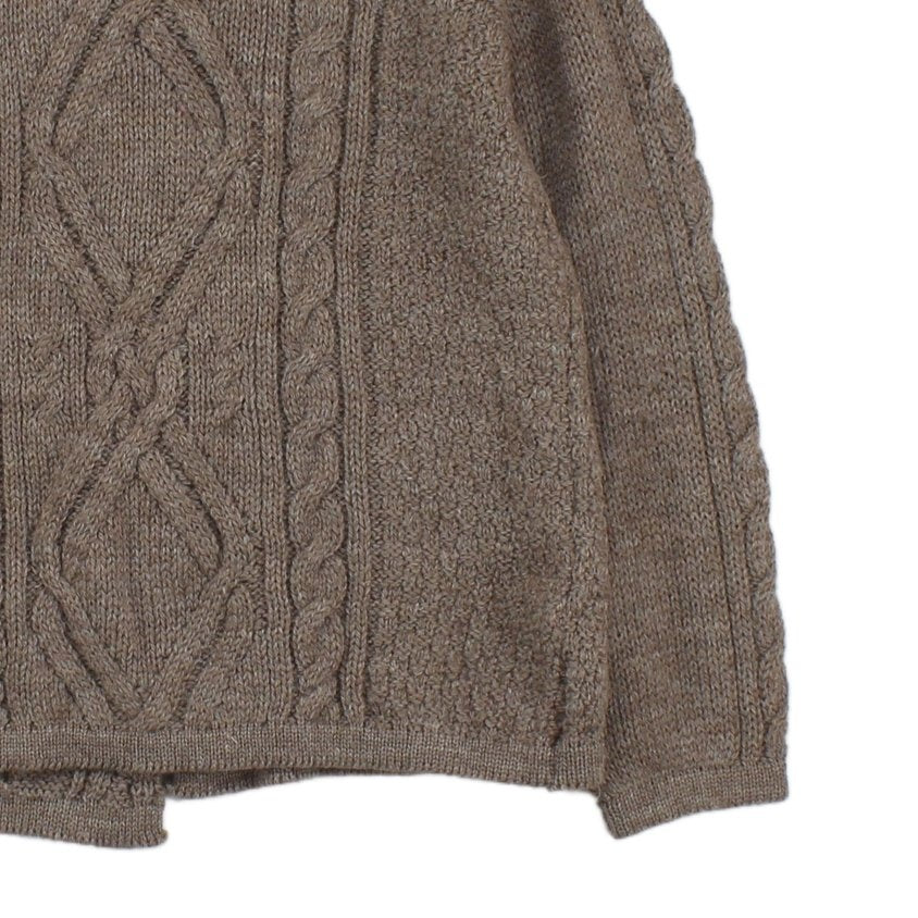 Womens Cable Knit Cardigan Button Collar
