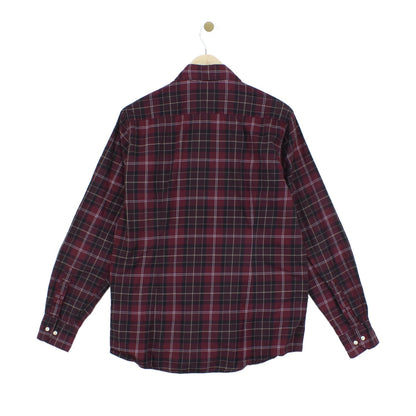 Mens Plaid Shirt Button Up Long Sleeve Tailored Fit