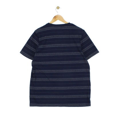 Mens Striped T-Shirt Short Sleeve Crew Neck