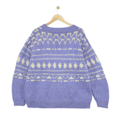 Womens Fair Isle Jumper Chunky Knit Knit