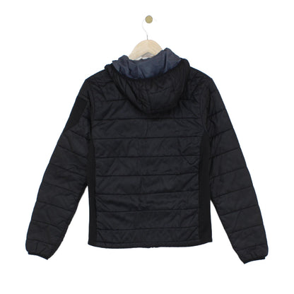 Mens Quilted Jacket Hooded Full Zip Outdoor