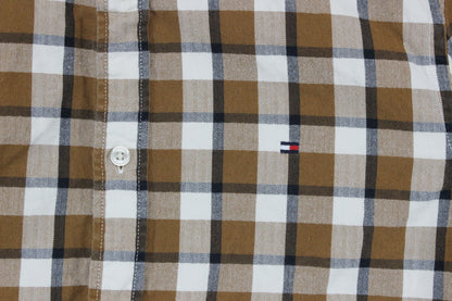 Mens Plaid Shirt Casual Button Up Slim Fit