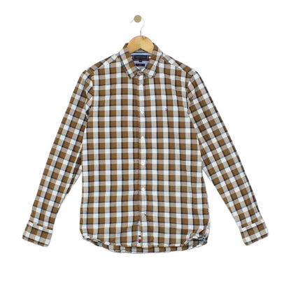 Mens Plaid Shirt Casual Button Up Slim Fit