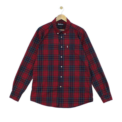 Mens Plaid Shirt Long Sleeve Button Down