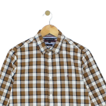 Mens Plaid Shirt Casual Button Up Slim Fit