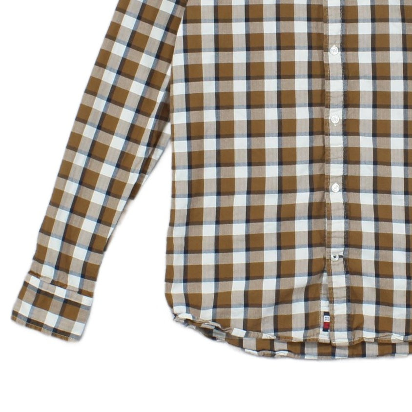 Mens Plaid Shirt Casual Button Up Slim Fit
