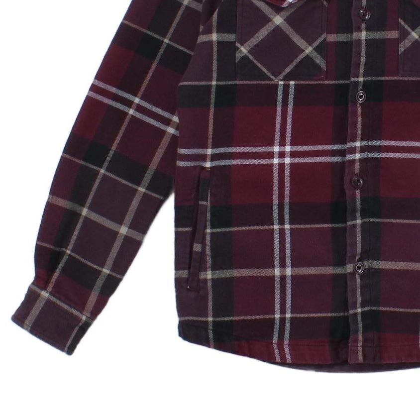 Mens Flannel Plaid Shirt Long Sleeve Check Heavyweight