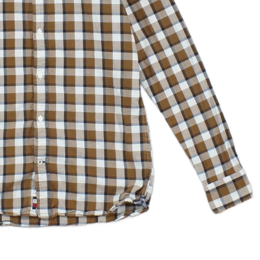 Mens Plaid Shirt Casual Button Up Slim Fit