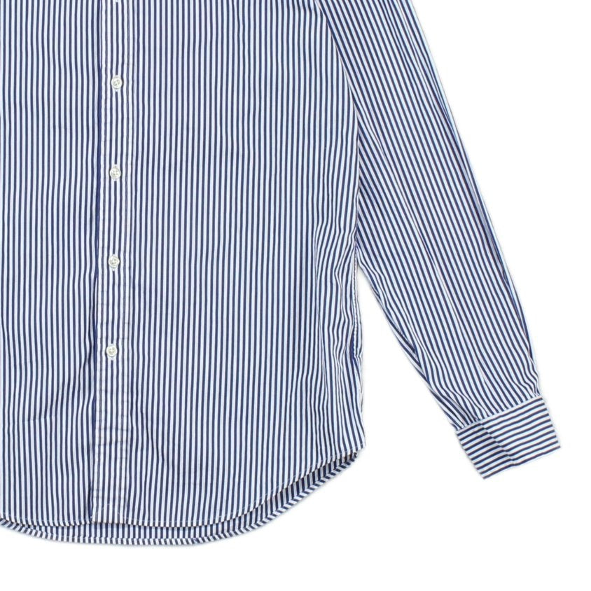 Mens Striped Shirt Custom Fit Button Down Long Sleeve