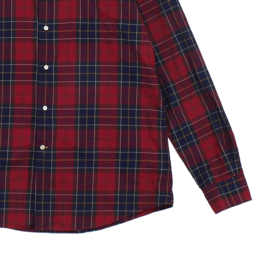 Mens Plaid Shirt Long Sleeve Button Down