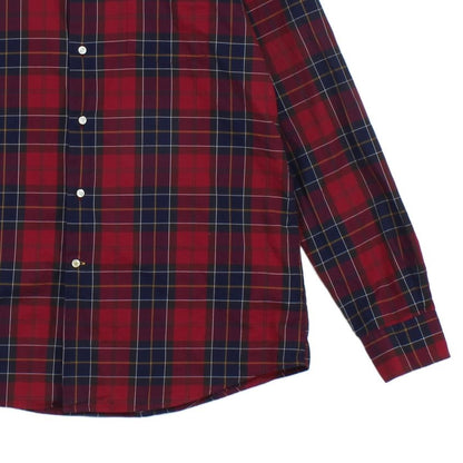 Mens Plaid Shirt Long Sleeve Button Down