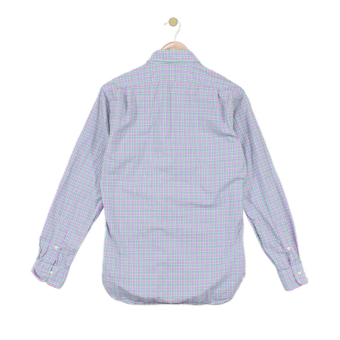 Mens Plaid Shirt Slim Fit Button Up