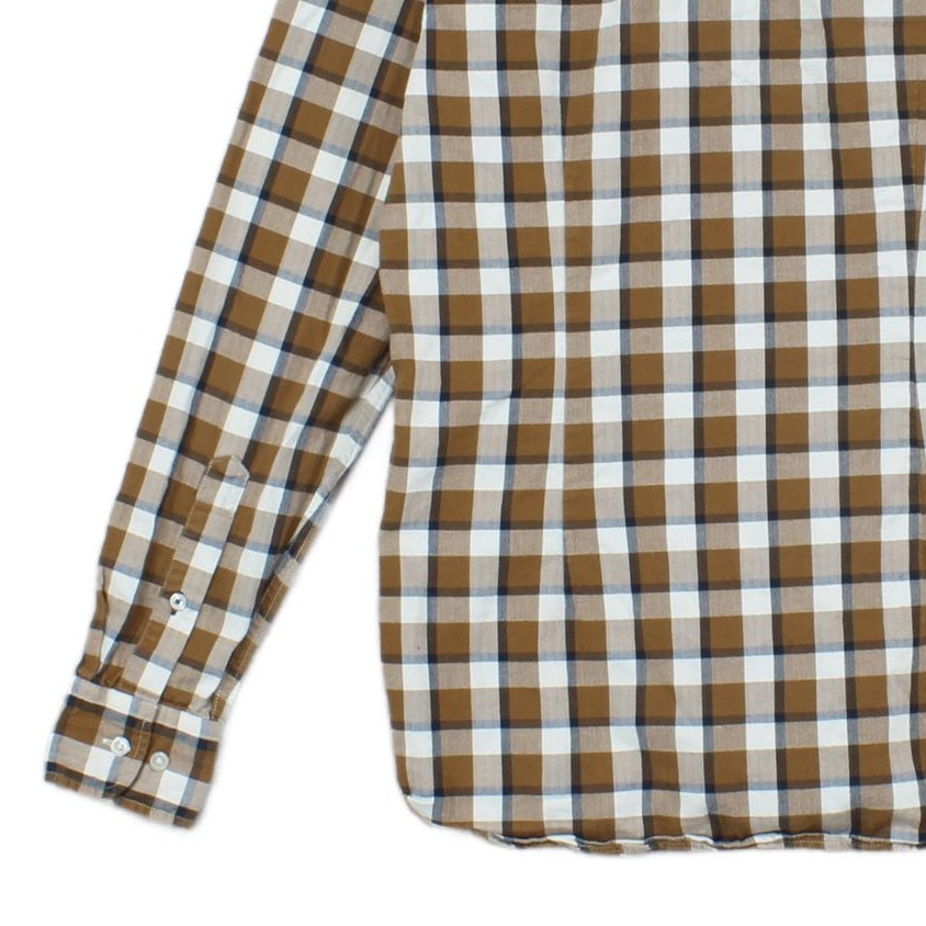 Mens Plaid Shirt Casual Button Up Slim Fit