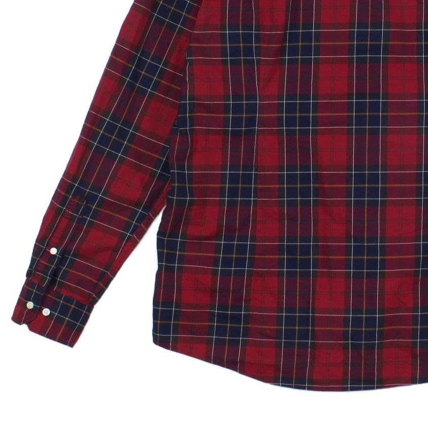 Mens Plaid Shirt Long Sleeve Button Down