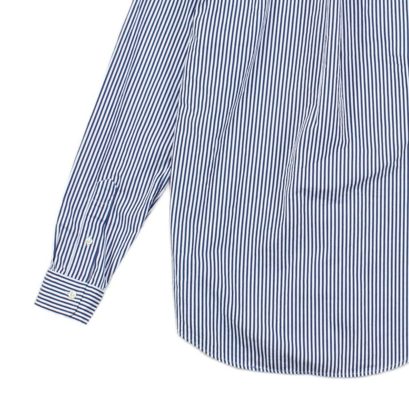 Mens Striped Shirt Custom Fit Button Down Long Sleeve