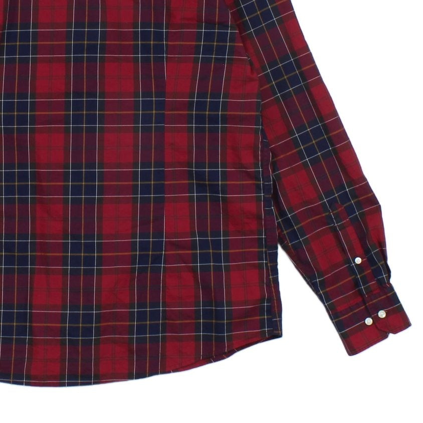 Mens Plaid Shirt Long Sleeve Button Down