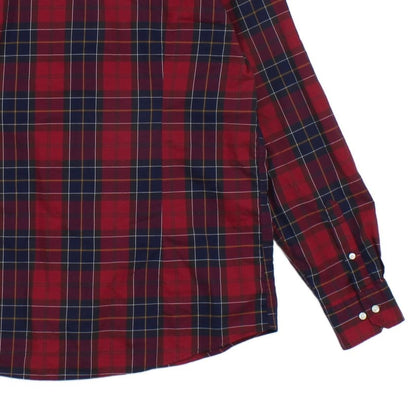 Mens Plaid Shirt Long Sleeve Button Down