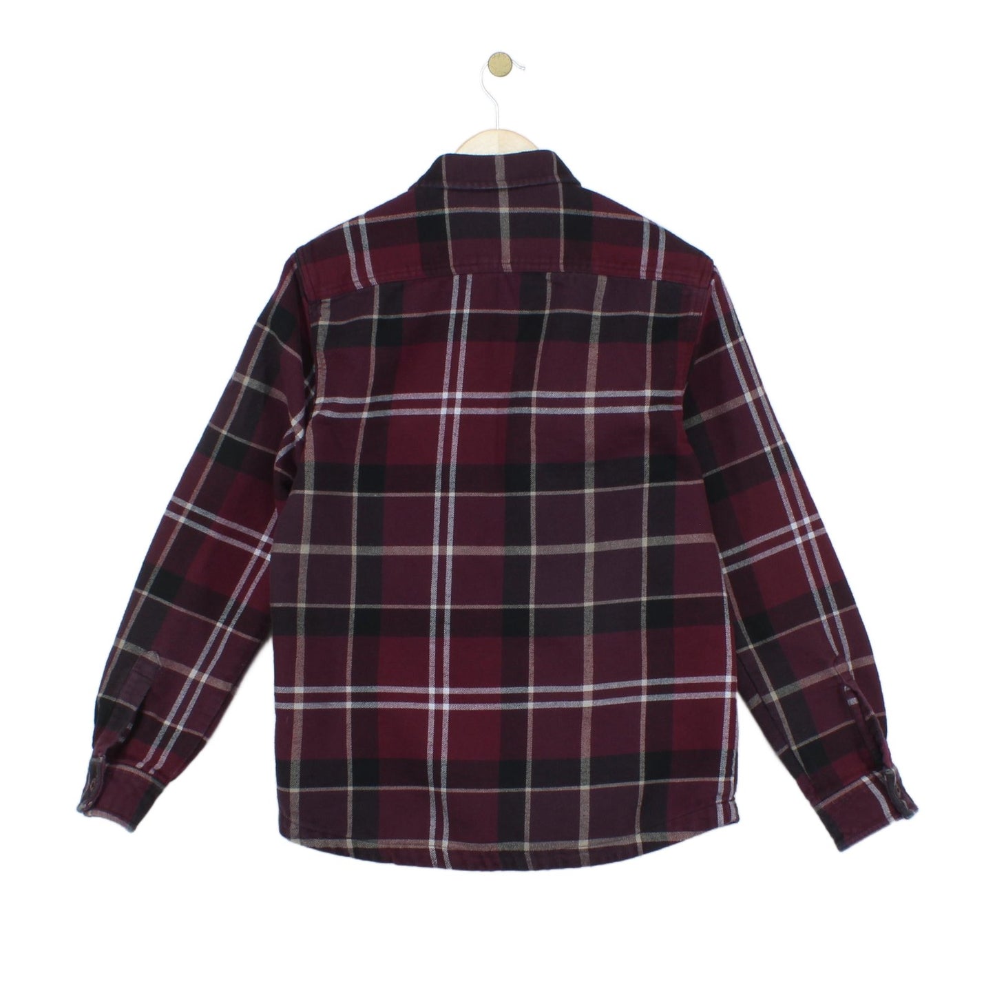 Mens Flannel Plaid Shirt Long Sleeve Check Heavyweight
