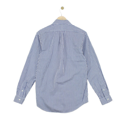 Mens Striped Shirt Custom Fit Button Down Long Sleeve