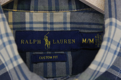 Mens Plaid Shirt Custom Fit Long Sleeve