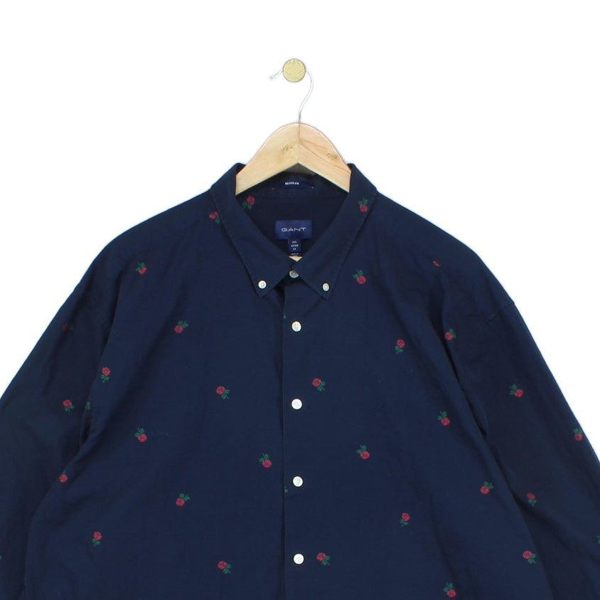 Mens Floral Shirt Button Down Long Sleeve
