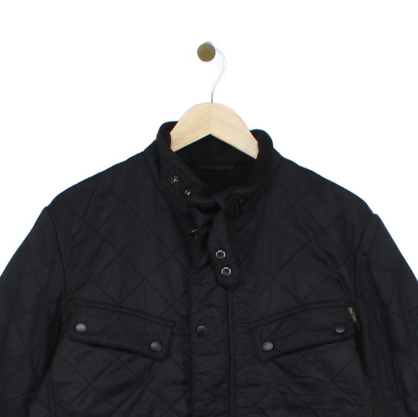Mens Quilted Jacket Full Zip Lined