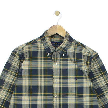 Mens Plaid Shirt Custom Fit Long Sleeve