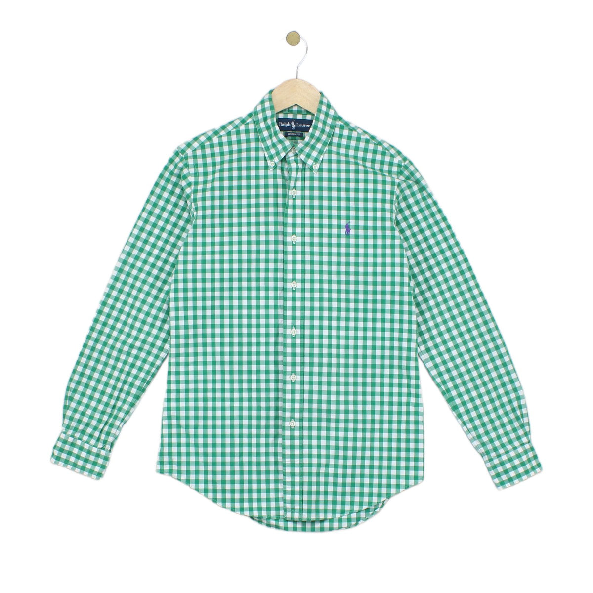 Mens Check Shirt Custom Fit Button Down