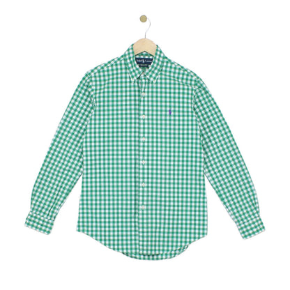 Mens Check Shirt Custom Fit Button Down