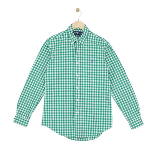 Mens Check Shirt Custom Fit Button Down