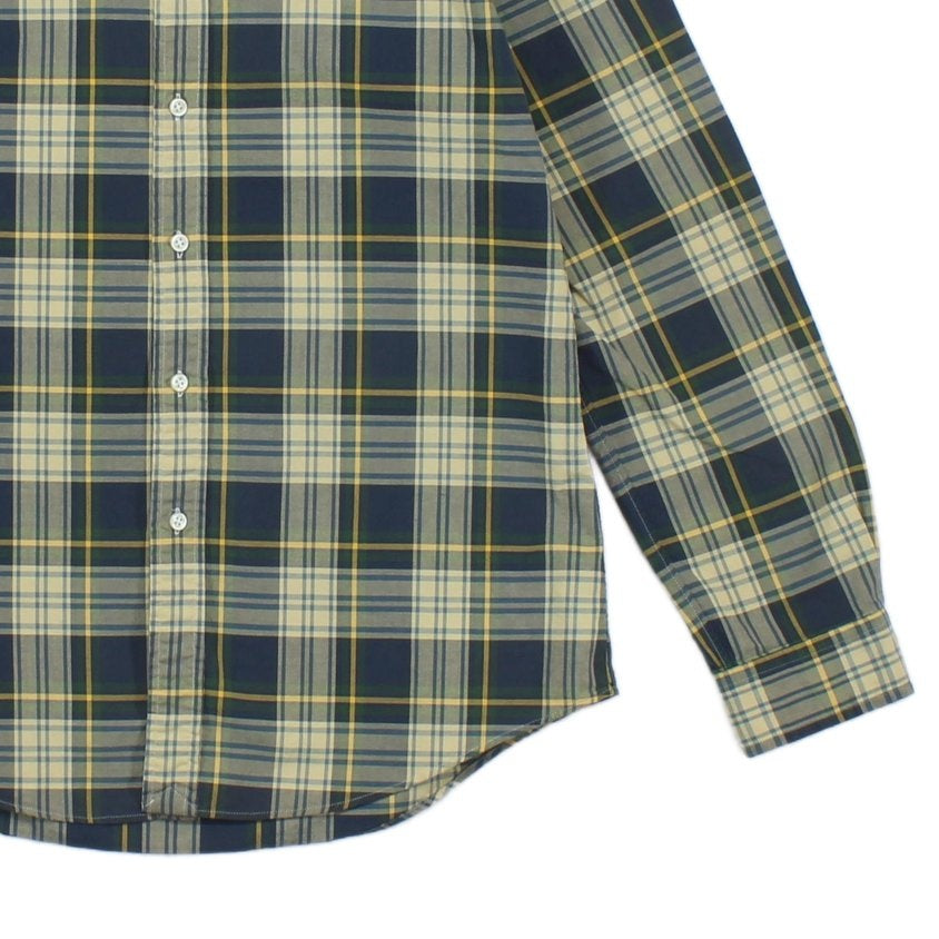 Mens Plaid Shirt Custom Fit Long Sleeve