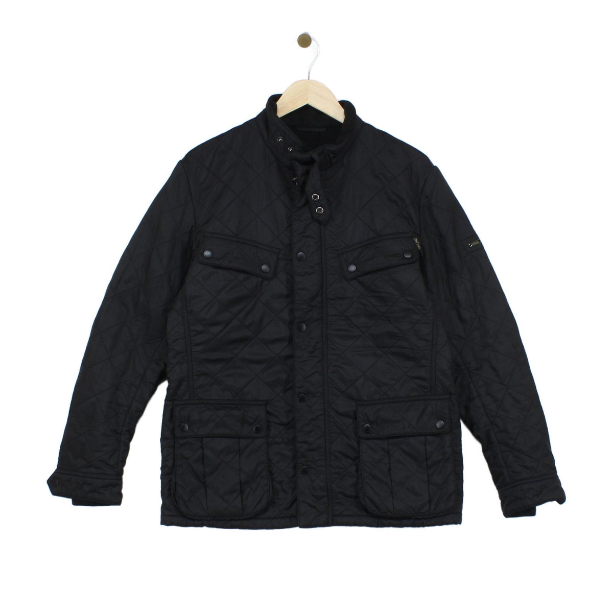Mens Quilted Jacket Full Zip Lined