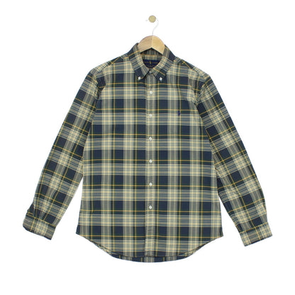 Mens Plaid Shirt Custom Fit Long Sleeve