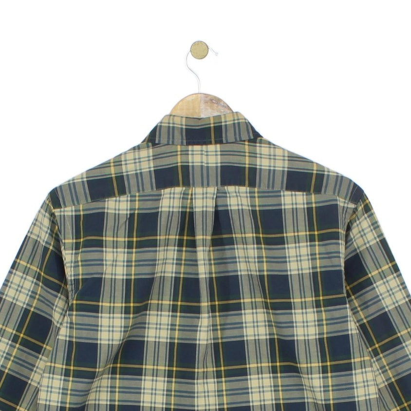 Mens Plaid Shirt Custom Fit Long Sleeve