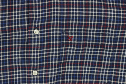 Mens Plaid Shirt Button Up Long Sleeve