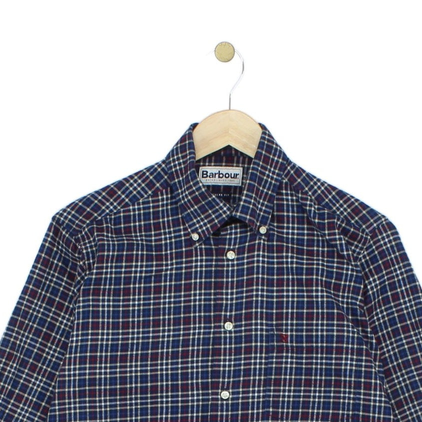 Mens Plaid Shirt Button Up Long Sleeve