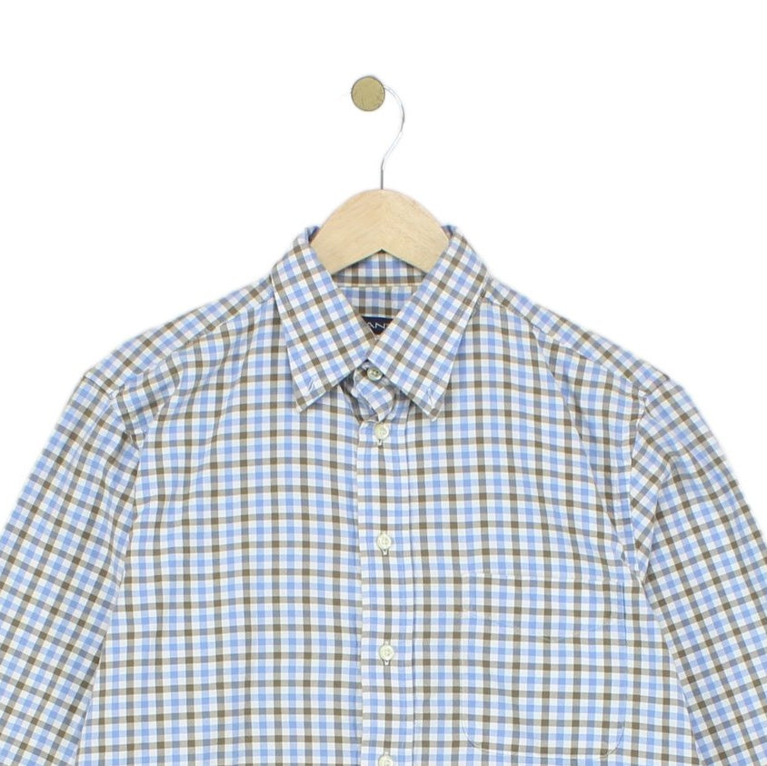 Mens Check Shirt Pattern Button Down Long Sleeve