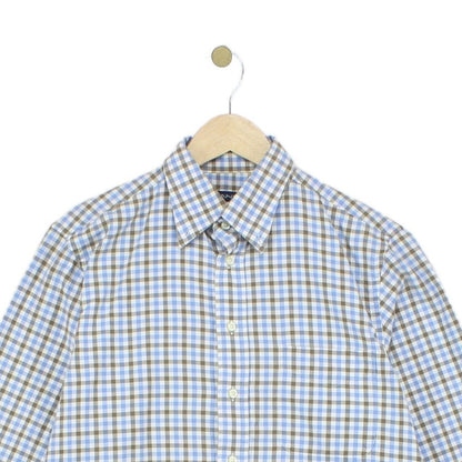 Mens Check Shirt Pattern Button Down Long Sleeve