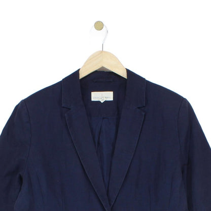 Womens Linen Blazer Cotton Mix