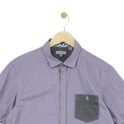 Mens Shirt Short Sleeve Button Up