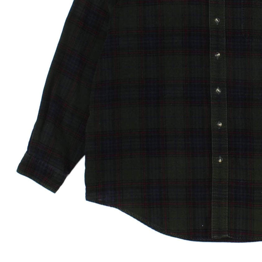 Mens Corduroy Shirt Button Down Classic Plaid Tall