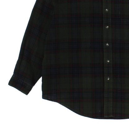 Mens Corduroy Shirt Button Down Classic Plaid Tall