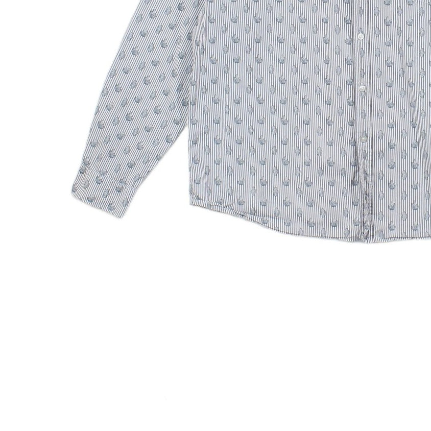Mens Patterned Shirt Long Sleeve Button Up