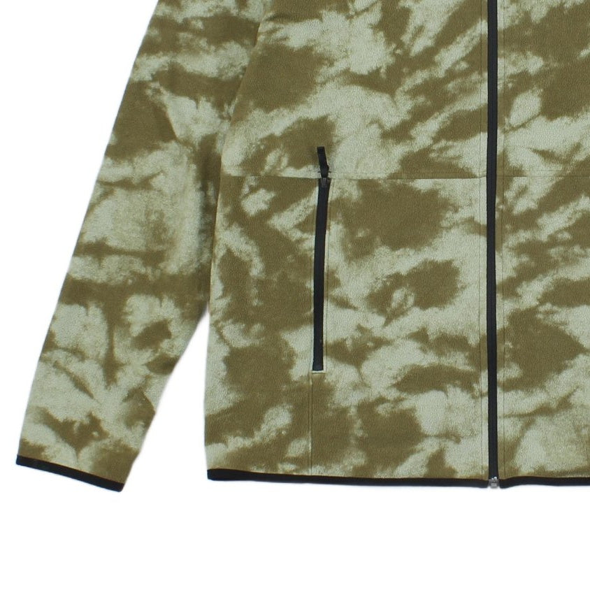 Mens Camo Fleece Jacket Lightweight Full Zip Outdoor
