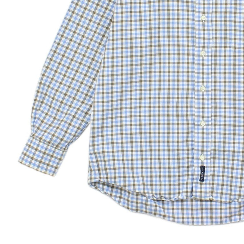 Mens Check Shirt Pattern Button Down Long Sleeve